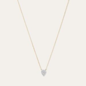 Adina Reyter Solid Pavé Teardrop Necklace